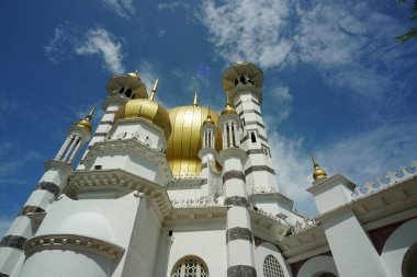 Perak, Malezya - 12 Ağustos 2023; Ubudiah Camisi Perak 'ın kraliyet camii, Perak, Malezya' nın başkenti Kuala Kangsar 'da yer alır.