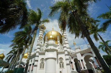Perak, Malezya - 12 Ağustos 2023; Ubudiah Camisi Perak 'ın kraliyet camii, Perak, Malezya' nın başkenti Kuala Kangsar 'da yer alır.