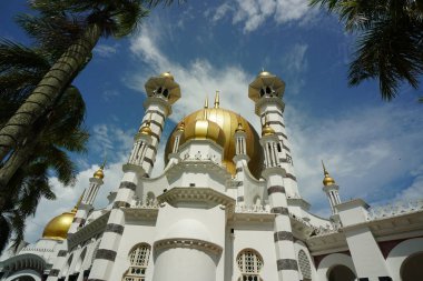 Perak, Malezya - 12 Ağustos 2023; Ubudiah Camisi Perak 'ın kraliyet camii, Perak, Malezya' nın başkenti Kuala Kangsar 'da yer alır.