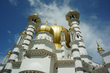 Perak, Malezya - 12 Ağustos 2023; Ubudiah Camisi Perak 'ın kraliyet camii, Perak, Malezya' nın başkenti Kuala Kangsar 'da yer alır.