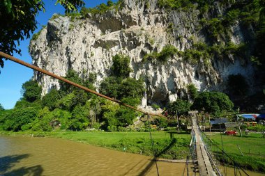Teluk Pedati, Baling, Kedah 'daki asma köprü manzarası