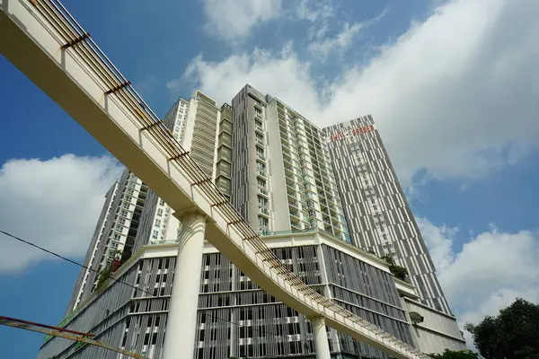 Мелака Малайзия Августа 2023 Года Здание Shore Фоне Голубого Неба — стоковое фото