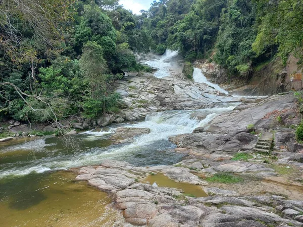 Vista Panorâmica Cachoeira Chamang Bentong Pahang Malásia — Fotografia de Stock