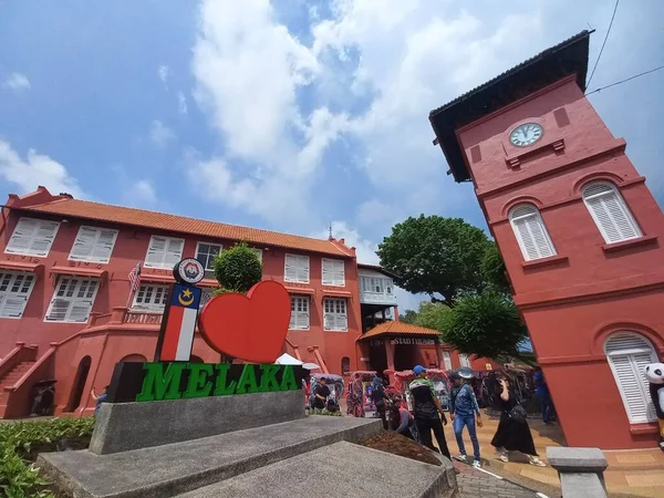 Melaka Malaysia Juni 2023 Pandangan Interior Struktur Sejarah Stadthuys Yang — Stok Foto
