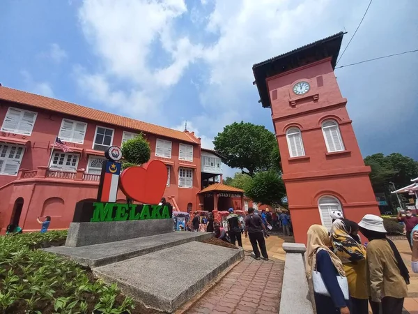 Melaka Malezja Czerwca 2023 Widok Wnętrze Historycznej Struktury Stadthuys Znajduje — Zdjęcie stockowe