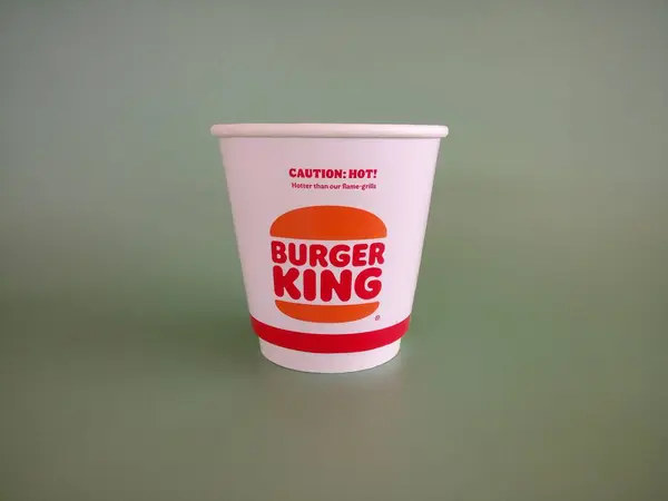 Zblízka Burger King Papírový Pohár — Stock fotografie