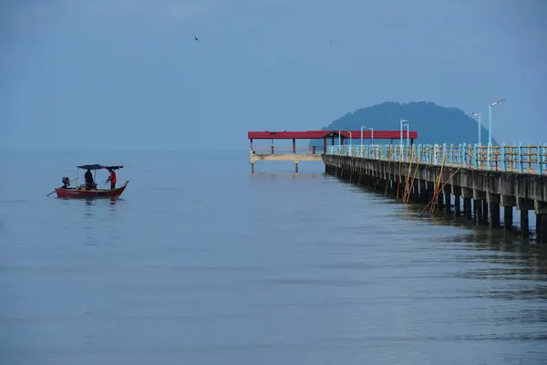 Yan Kedah Malezya Daki Pantai Murni Sahilinde Mavi Gökyüzüne Karşı — Stok fotoğraf
