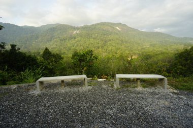 Güneydoğu Asya 'nın en yüksek şelalesi olan Gunung Stong Şelalesinin manzarası, Dabong bölgesinde, Kelantan, Malezya