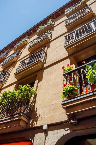 Typische Architectuur Van San Sebastian Stad Spanje Stockfoto