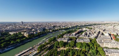 Eyfel Kulesi 'nin tepesinden Paris Havacılık Manzarası