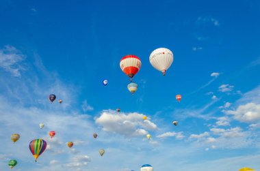Hagville, Fransa 01.08.2019: Grand Est Mondial Hava Balonları Festivali 2019