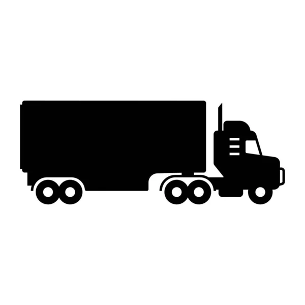 Symbole Semi Camion Camion Remorque Glyphe Icône Convient Pour Élément — Image vectorielle