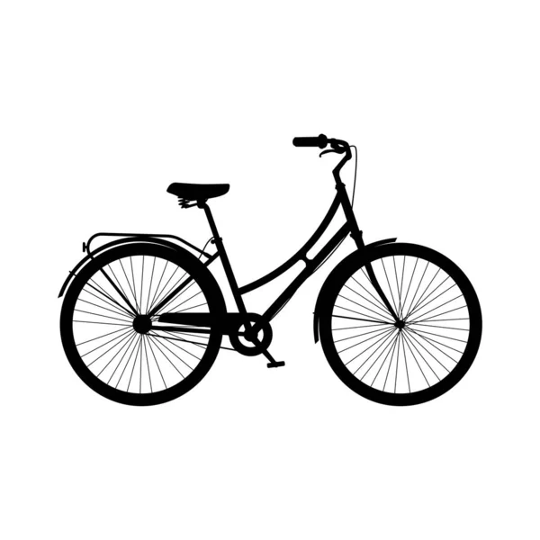 Ilustração Vetorial Bicicleta Imagem Vetorial Silhueta Bicicleta Vintage — Vetor de Stock