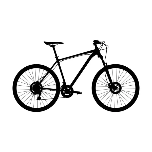 山地自行车矢量图解 自行车轮廓矢量图像 适合运输和体育部分 — 图库矢量图片