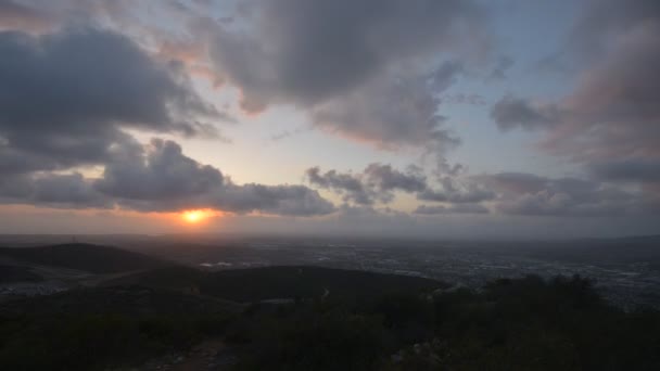 Stunning Timelapse Video Clouds Passing Taken Double Peak San Marcos — Stock Video