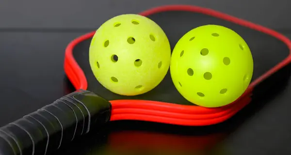 Pickleball Paddle Balls Pickleball Has Become One America Favorite Most Stock Photo