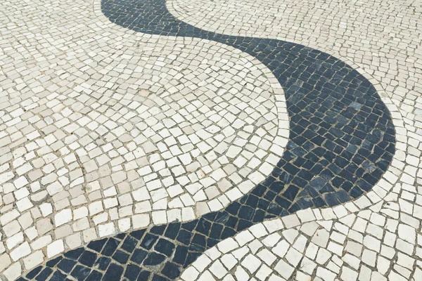 Traditional Wave Shaped Pavement Portugal Europe — Stock Photo, Image