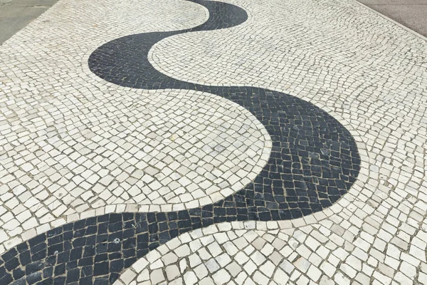 Traditional Wave Shaped Pavement Portugal Europe — Stock Photo, Image