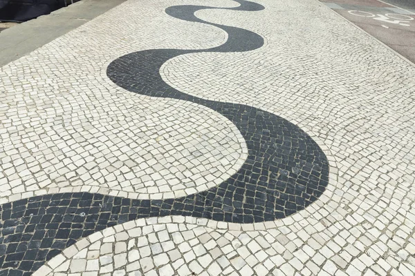 Pavimento Tradicional Forma Onda Portugal Europa — Fotografia de Stock