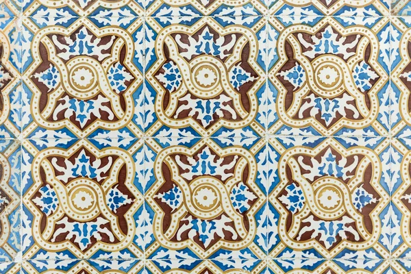 Portuguese Ceramic Tiles Azulejos Wall Decoration — Stock Photo, Image