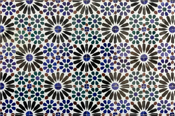 Portugalské Keramické Dlaždice Azulejos Jako Dekorace Stěn — Stock fotografie