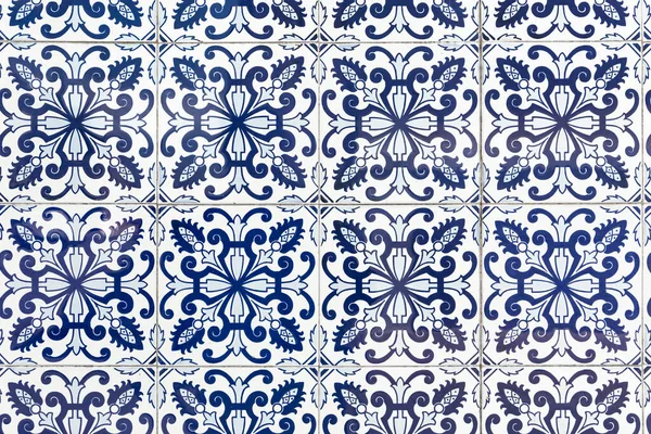 Португальська Керамічна Плитка Azulejos Оздоблення Стін — стокове фото