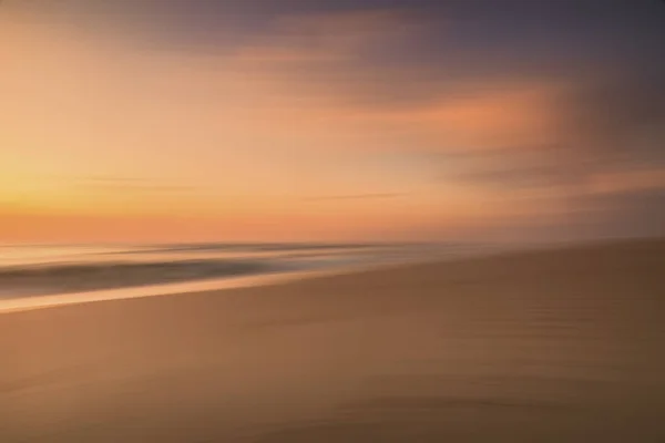 Pôr Sol Colorido Mar Filmado Com Movimento Intencional Câmera Icm — Fotografia de Stock