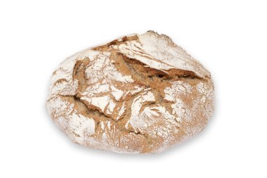 Home-baked mixed bread on a white background