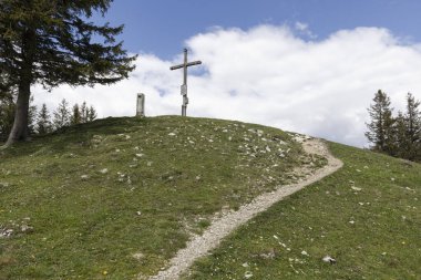 Zirve, Bad Feilnbach, Bavyera, Almanya yakınlarındaki Farrenpoint zirvesinde.