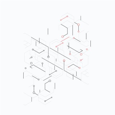 Vektör soyut altıgen arkaplan. Soyut şekilleri tasarıma bağla.