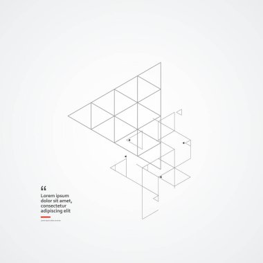 Bilim ağı şablonu için çizgileri ve noktaları birleştiriyorum. Altıgen ve üçgen tasarımı. Yapı ögesi ağı.