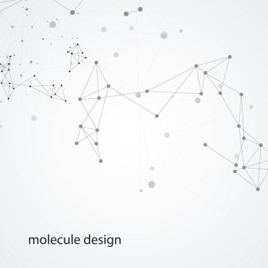 Geometrik bağlantılı çizgi ve noktalar. Soyut desen dokusu. Basit teknoloji grafik geçmişi. Vektör paneli tasarımı.