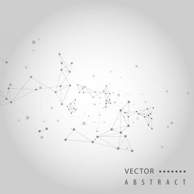 Soyut çokgen arkaplana sahip pankart tasarımı. Noktaları ve çizgileri birleştiriyorum. Küresel ağ Dijital teknoloji. Pleksus yapısı.