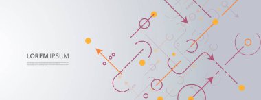 Vektör geometrik arkaplan. Ağ için en düşük kapak şablonu tasarımı. Modern soyut kapak afişi. Geometrik şekilli, çizgili ve oklu yaratıcı illüstrasyon