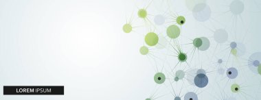 Vektör gelecek teknoloji tasarım şablonu. Noktaları ve çizgileri birleştiren soyut bir bağlantı. Geometrik çizim.