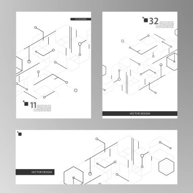 Vektör altıgenler tasarım arka planı. Yıllık rapor. Broşür, broşür, broşür, kitap taslağı. Soyut iş sunumu.