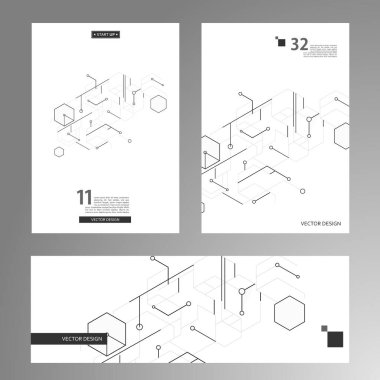 Vektör altıgenler tasarım arka planı. Yıllık rapor. Broşür, broşür, broşür, kitap taslağı. Soyut iş sunumu.