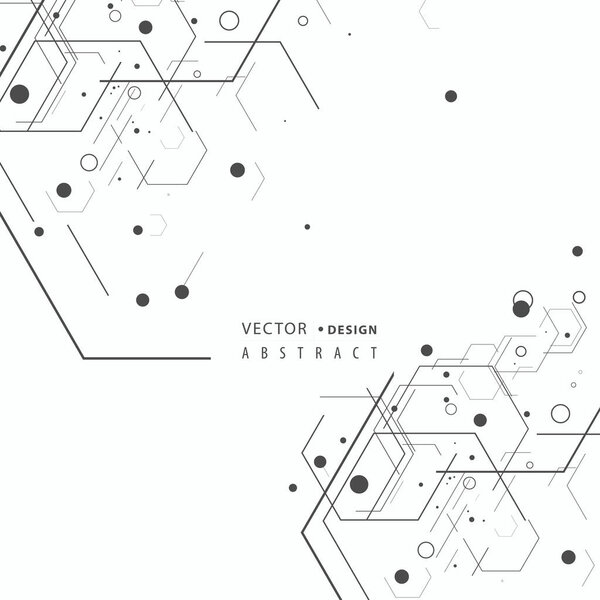 Abstract hexagons for dna, data, medicine, scientific, Modern biology genetic, science, chemical pattern. Technology geometric carcass.