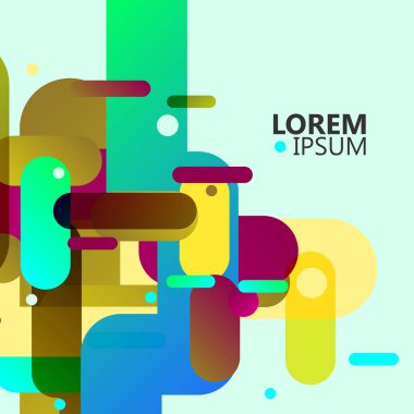 Yuvarlak şekiller modern soyut kompozisyon. Vektör tasarlamak.