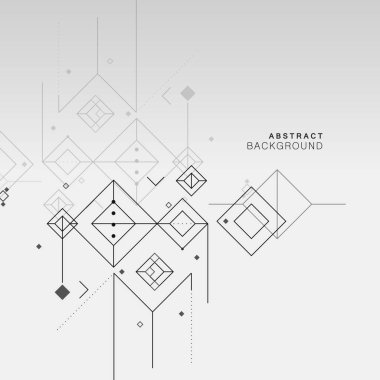 Bilim ağı modeli. Basit arkaplandaki çizgiler ve noktalar birleştiriliyor. Vektör soyut tasarımı.