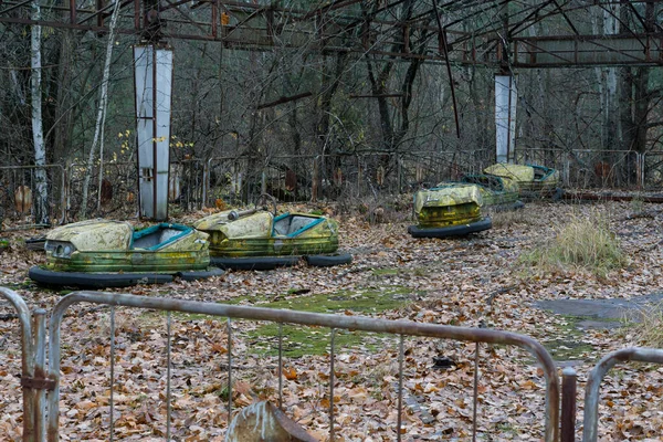 Prypiat Lunaparkında Çernobil Nükleer Afet Sınırlama Bölgesine Yerleştirilmiş Meşhur Paslı — Stok fotoğraf