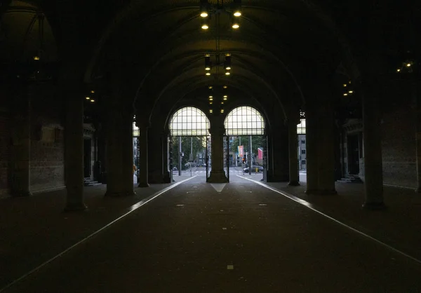 Beau Coup Tunnel Cyclable Sous Rijksmuseum — Photo