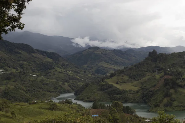 Beautiful Cloudy Mountains Landscape Colombian Guavio Region — ストック写真