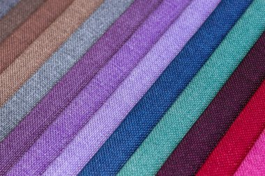 Close up to a facbric color samples upholstery