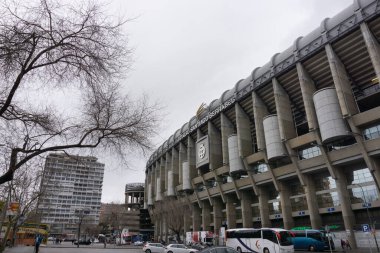 Real Madrid Futbol Kulübü Stadyumu Eski cephe sonbahar sahnesi