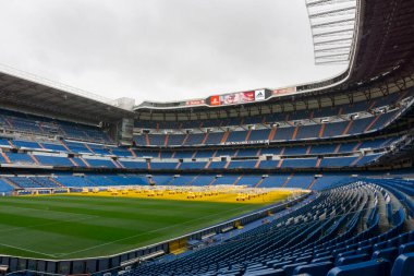 Real Madrid futbol kulübü Santiago Bernabeu stadyum manzarası 