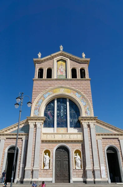 Madonna Tindari Iglesia Fron Fachada Messina Italia — Foto de Stock