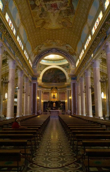 Heiligdom Van Madonna Van Tindari Kerk Interieur Architectuur Ligt Sicily — Stockfoto
