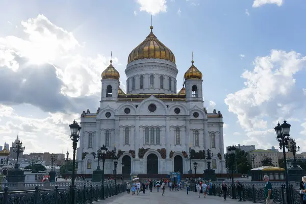 Cathédrale Orthodoxe Christ Sauveur Avec Ciel Bleu Arrière Plan Touristique — Photo