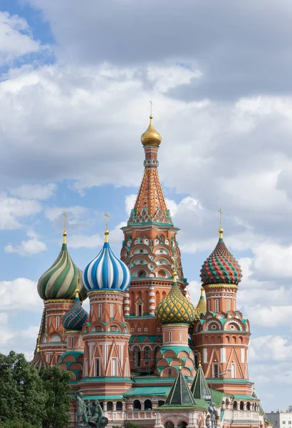 Eglise Orthodoxe Saint Basilic Bâtiment Coloré Situé Place Rouge Moscou — Photo
